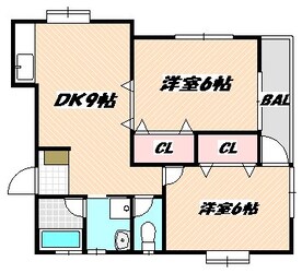 カーサTIKI鬼越の物件間取画像